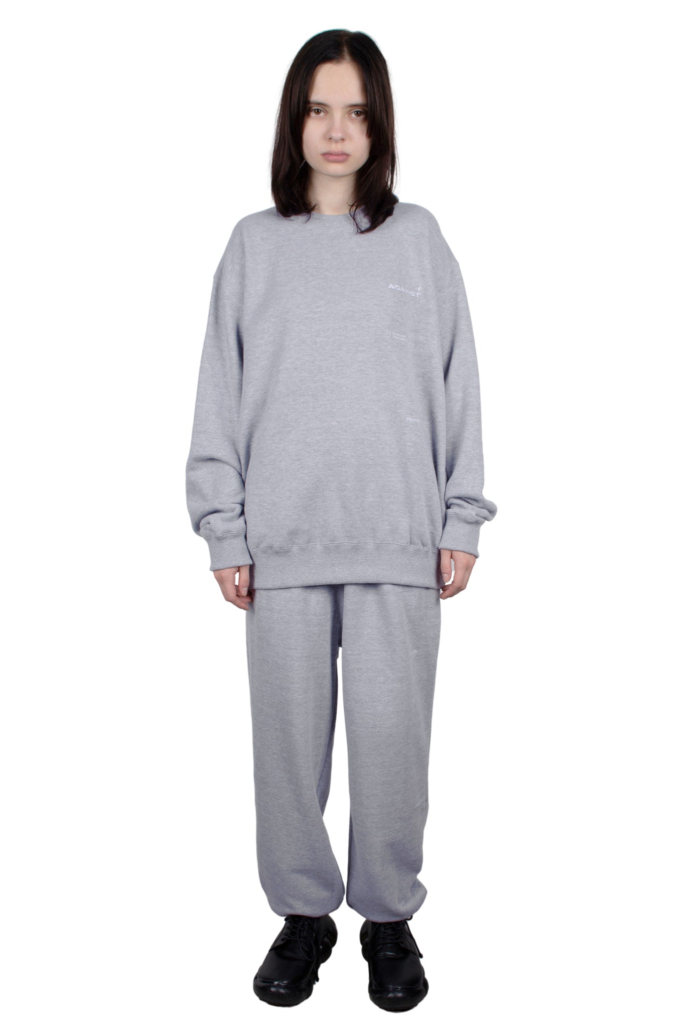 FENNEL EMBROIDERY SWEAT PANTS GREY