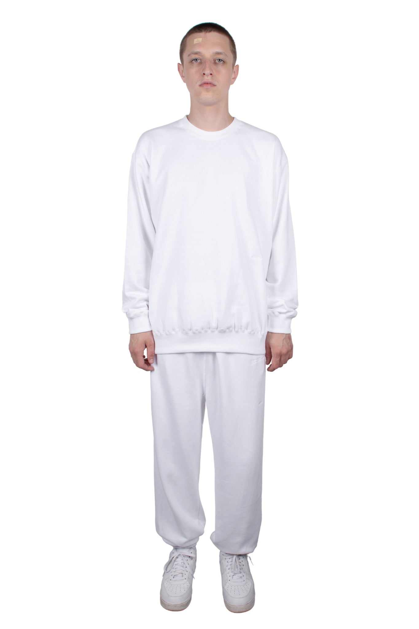 FENNEL EMBROIDERY SWEAT PANTS WHITE