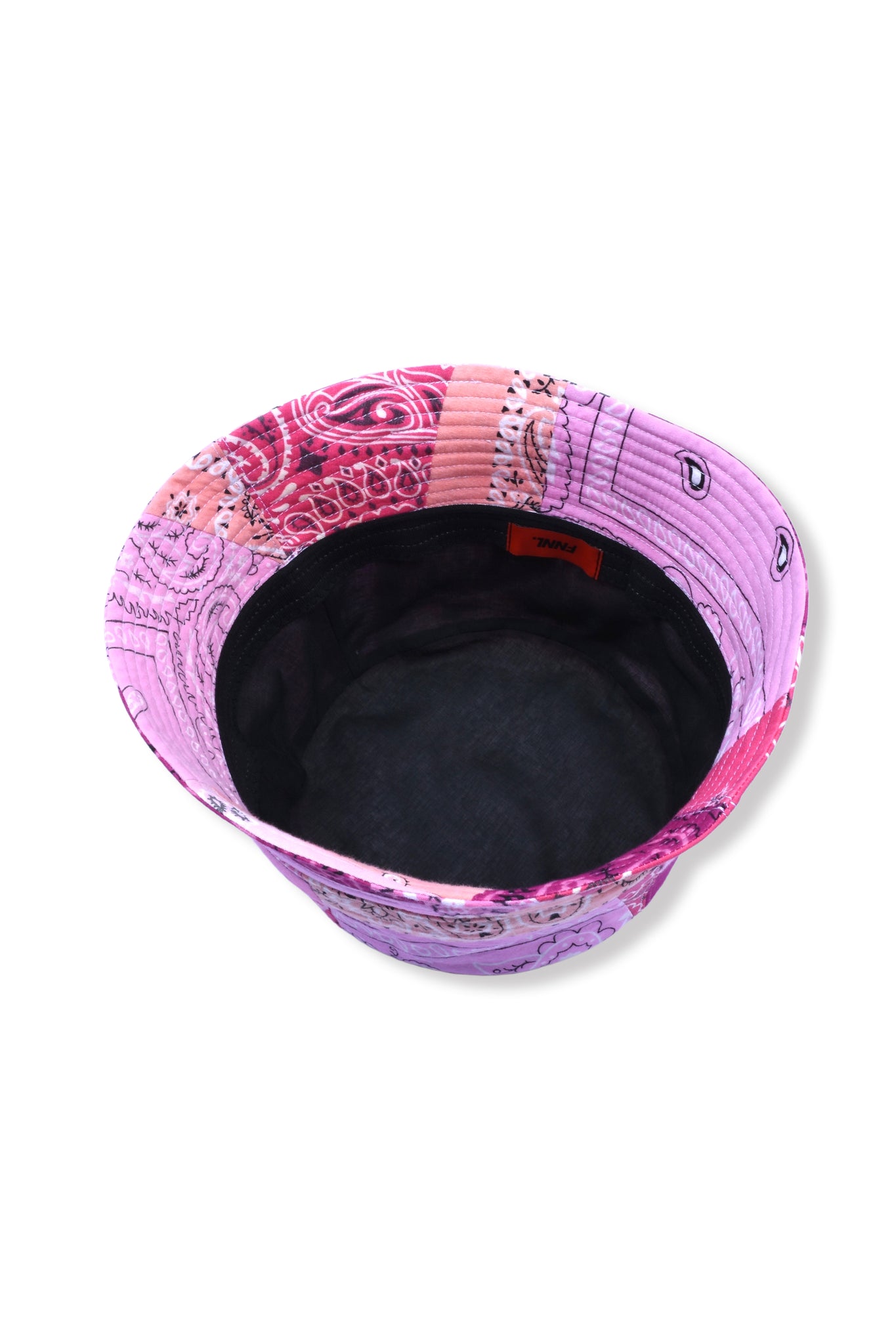 ONE-OFF  BANDANA PATCHWORKED BUCKET HAT/PINK