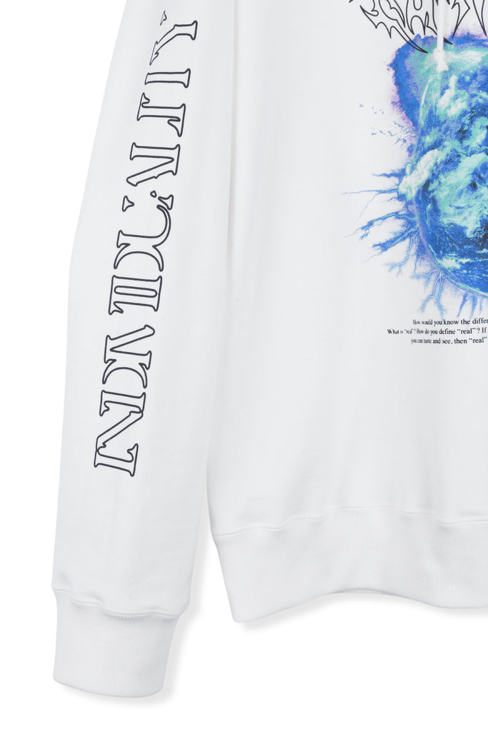 PRINTED HOODIE / WHITE