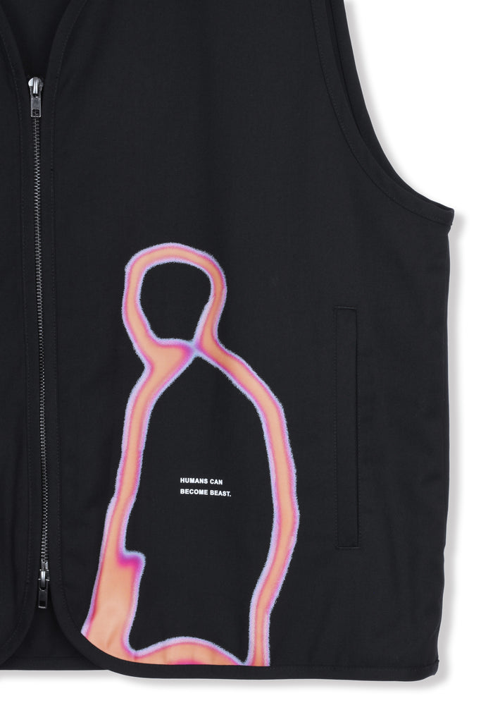 PRINTED ZIP-UP VEST