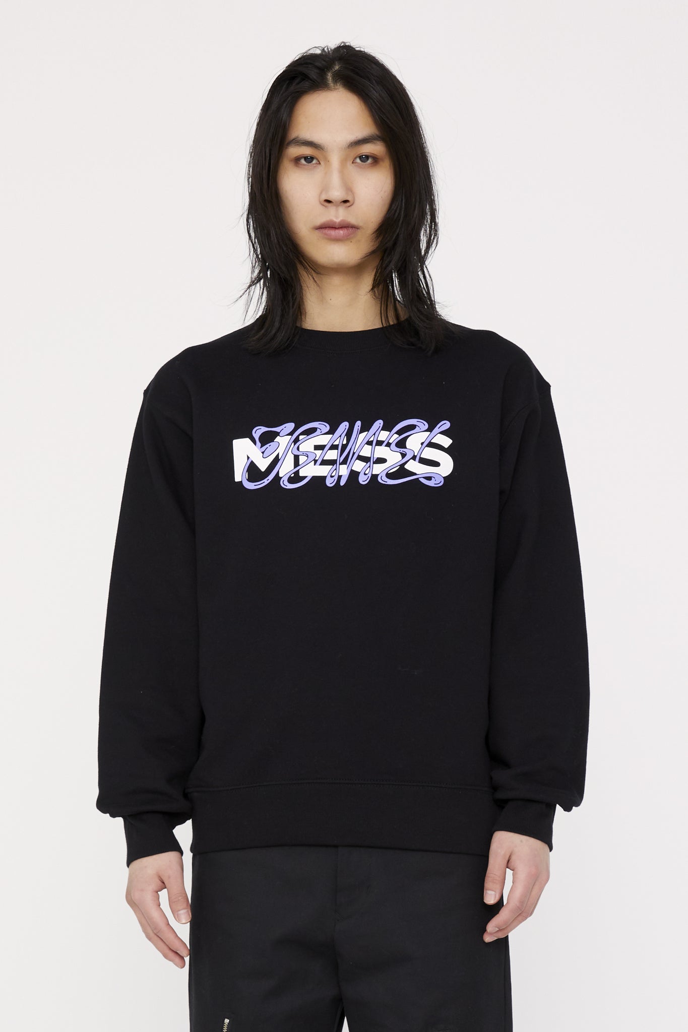 MESS LOGO SWEAT BLACK