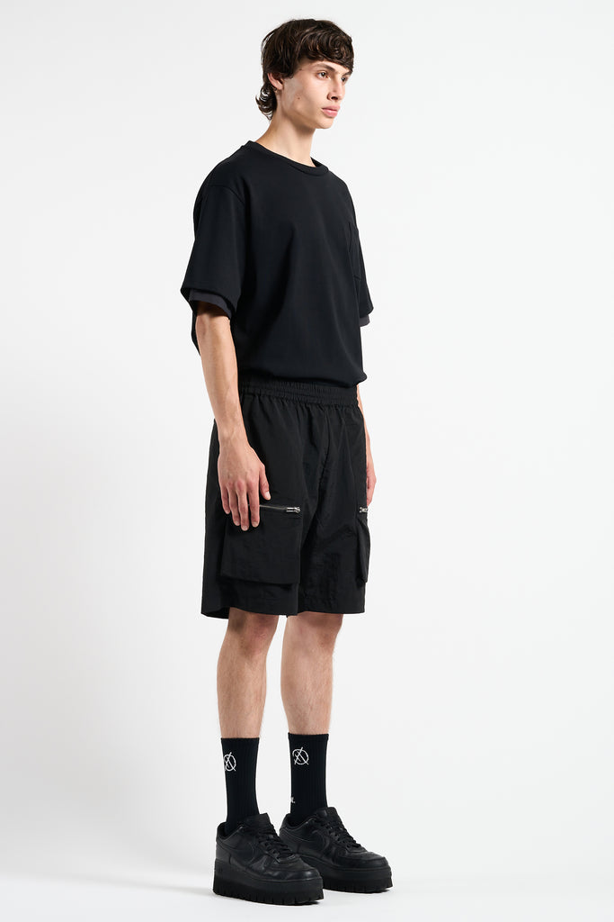 ZIPPED NYLON SHORTS