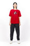 STATEMENT PRINTED T-SHIRT/RED