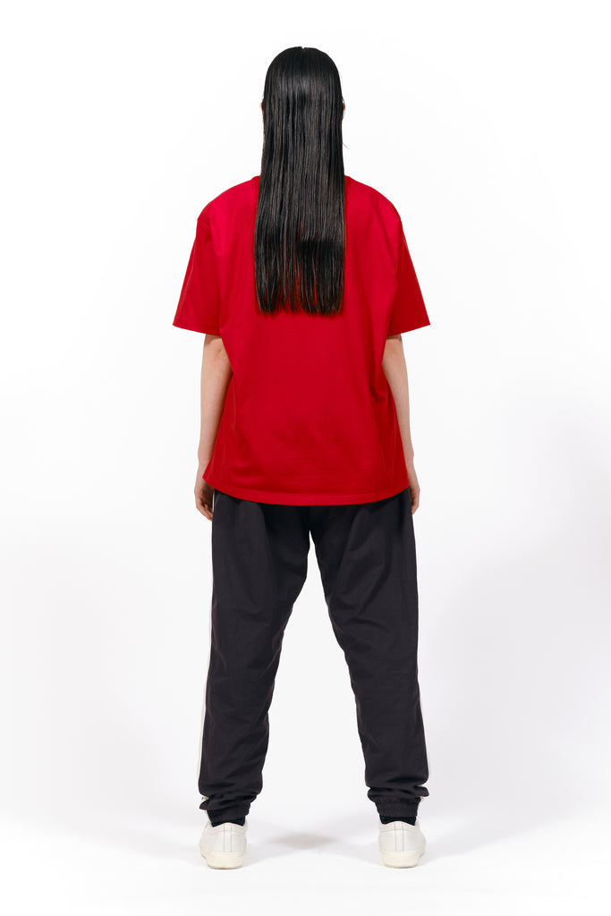 STATEMENT PRINTED T-SHIRT/RED