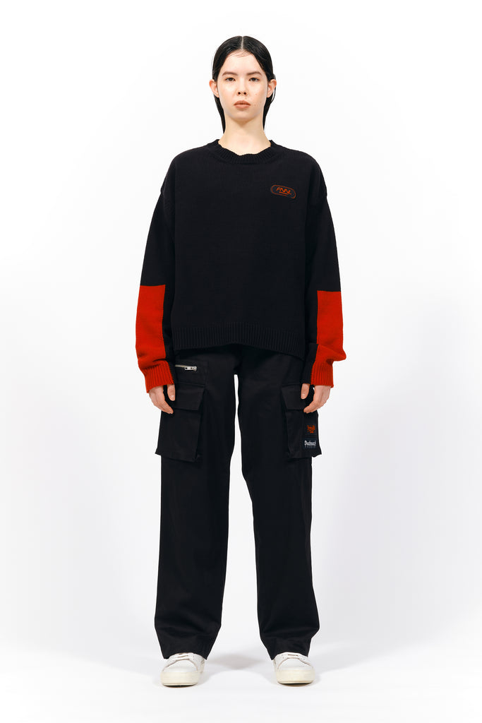 SWICHING KNIT SWEATER
