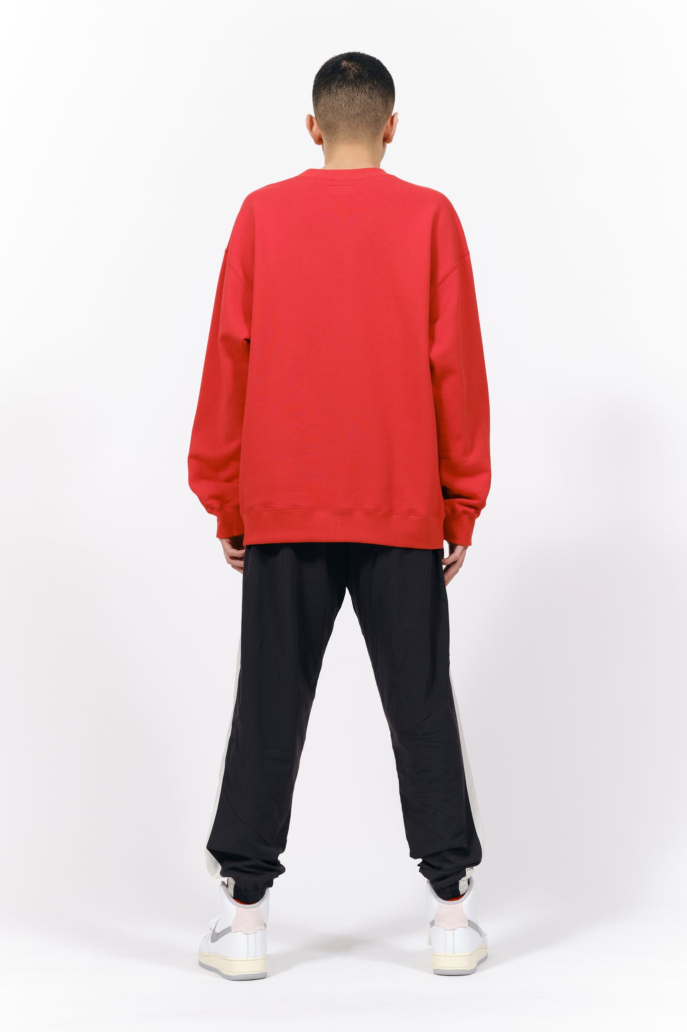 EMBROIDERY SWEAT SHIRT/RED