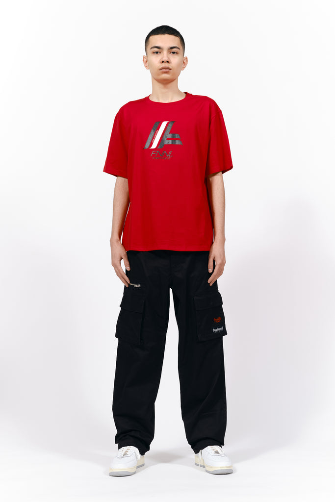 STATEMENT PRINTED T-SHIRT/RED