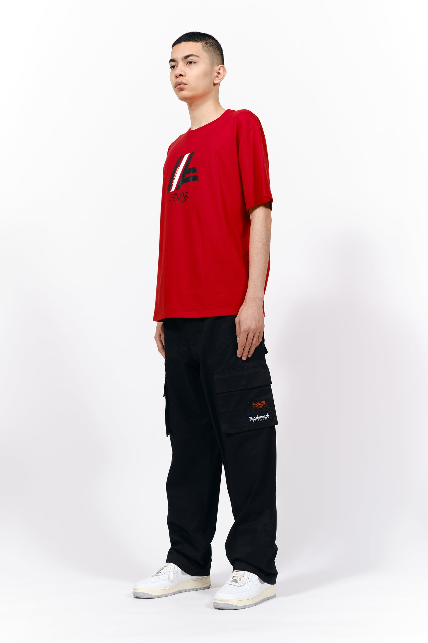 STATEMENT PRINTED T-SHIRT/RED