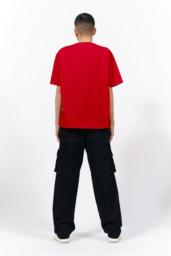 STATEMENT PRINTED T-SHIRT/RED