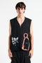 PRINTED ZIP-UP VEST