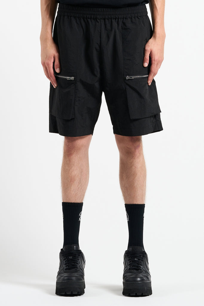 ZIPPED NYLON SHORTS