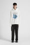PRINTED HOODIE / WHITE