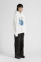 PRINTED HOODIE / WHITE