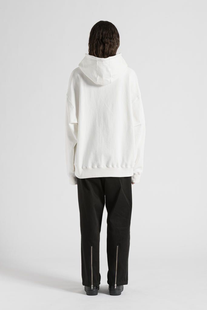 PRINTED HOODIE / WHITE